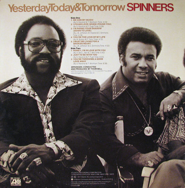 Spinners ~ Yesterday, Today & Tomorrow (Vinyl) - Djungel & Jazz