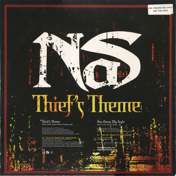 Nas ~ Thief's Theme / You Know My Style (Vinyl) - Djungel & Jazz