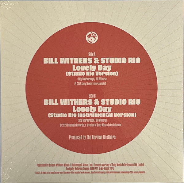 Bill Withers And Studio Rio ~ Lovely Day (Vinyl) - Djungel & Jazz