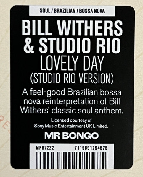 Bill Withers And Studio Rio ~ Lovely Day (Vinyl) - Djungel & Jazz