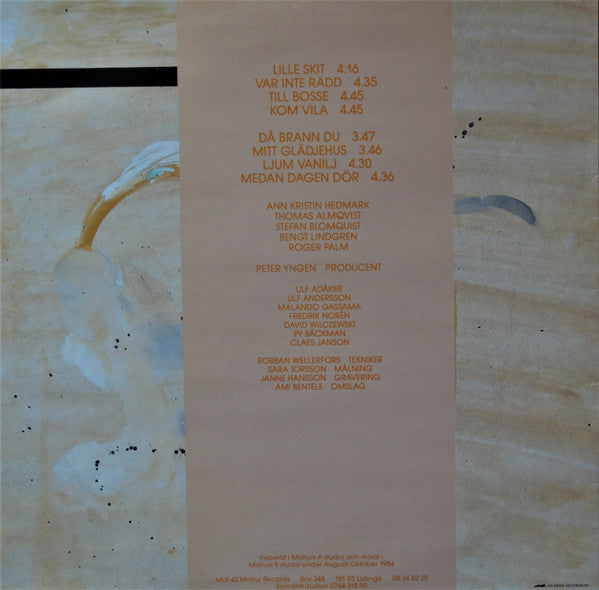 Ann Kristin Hedmark ~ Hedmark & Personal (Vinyl) - Djungel & Jazz