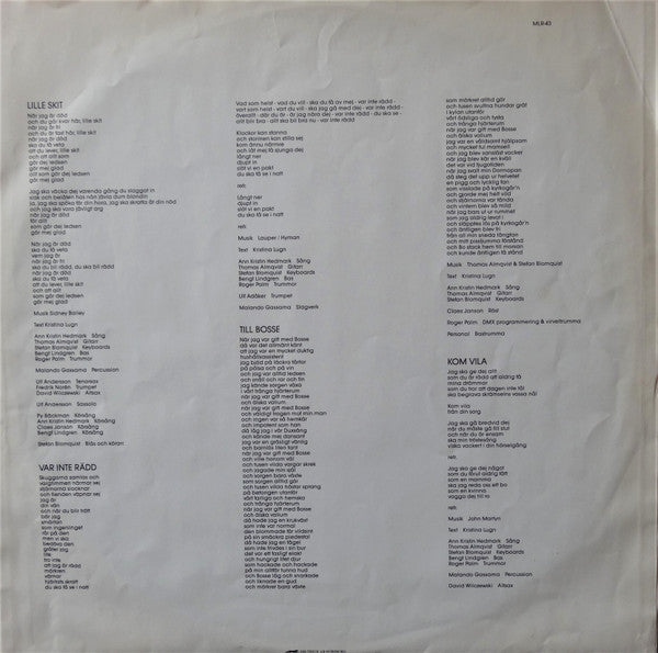 Ann Kristin Hedmark ~ Hedmark & Personal (Vinyl) - Djungel & Jazz