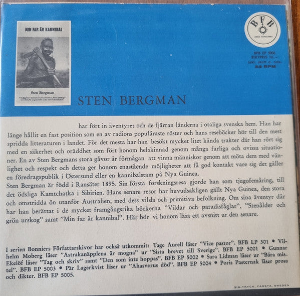 Sten Bergman  ~ Min far är kannibal (Vinyl) - Djungel & Jazz