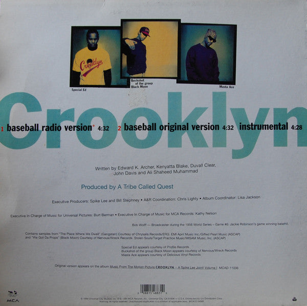 The Crooklyn Dodgers* : Crooklyn (12", Single)