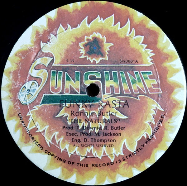 Ronnie Butler / The Naturals : Funky Rasta / Funk (12")