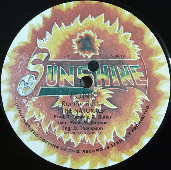 Ronnie Butler / The Naturals : Funky Rasta / Funk (12")