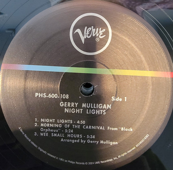 Gerry Mulligan : Night Lights (LP, Album, RE, 180)
