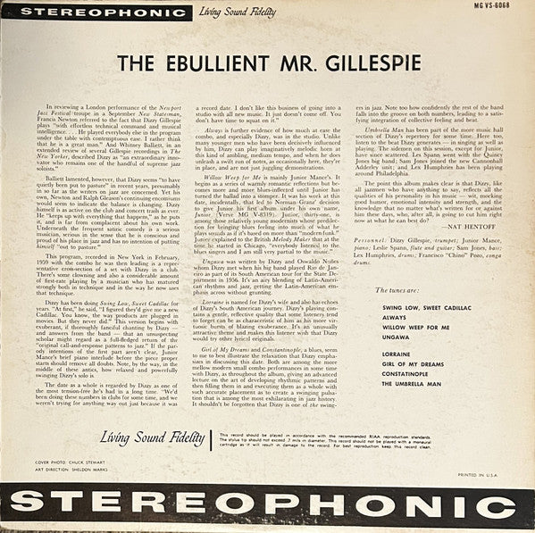 Dizzy Gillespie ~ The Ebullient Mr. Gillespie (Vinyl) - Djungel & Jazz