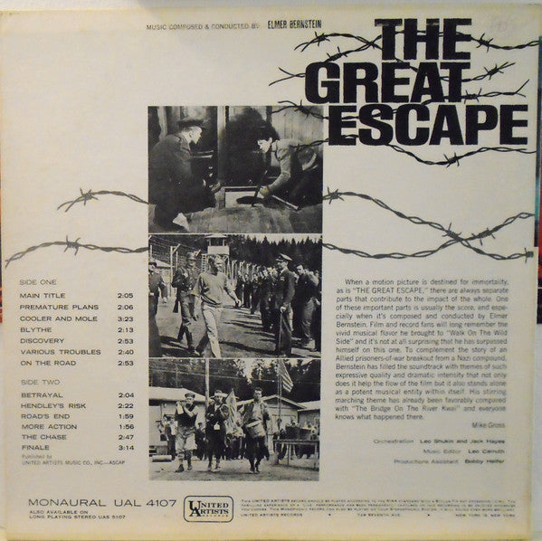 Elmer Bernstein ~ The Great Escape (Original Motion Picture Soundtrack) (Vinyl) - Djungel & Jazz