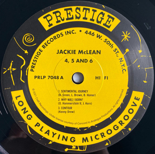 Jackie McLean ~ 4, 5 And 6 (Vinyl) - Djungel & Jazz