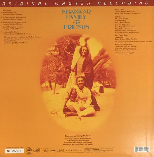 Ravi Shankar ~ Shankar Family & Friends (Vinyl) - Djungel & Jazz