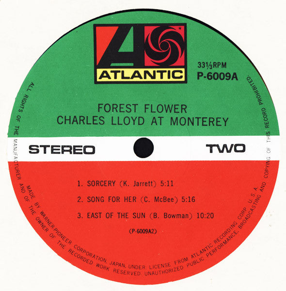 Charles Lloyd : Forest Flower (LP, Album, RE)