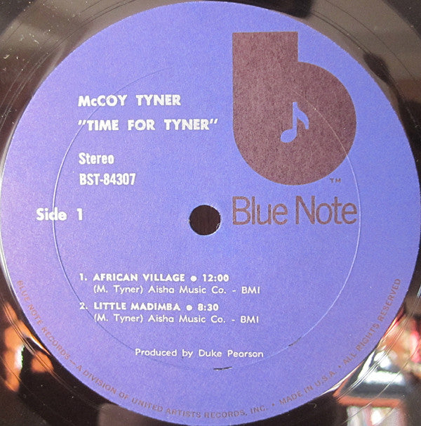 McCoy Tyner : Time For Tyner (LP, Album, RP)