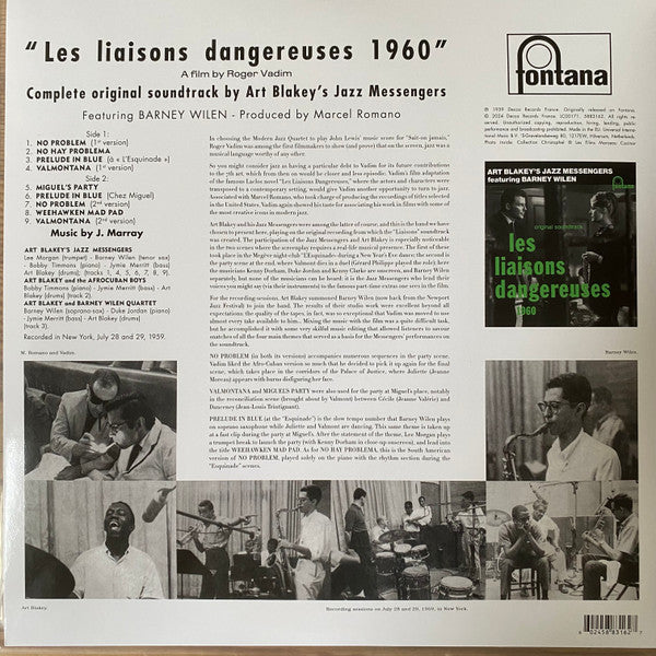 Art Blakey's Jazz Messengers* Avec Barney Wilen : Les Liaisons Dangereuses 1960 (LP, Album, Mono, RE, 180)
