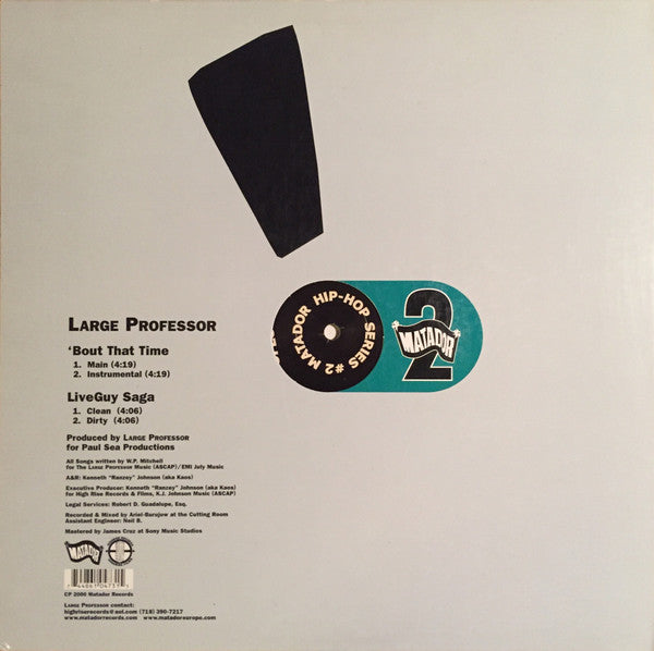 Large Professor ~ 'Bout That Time (Vinyl) - Djungel & Jazz