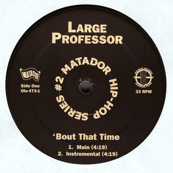 Large Professor ~ 'Bout That Time (Vinyl) - Djungel & Jazz
