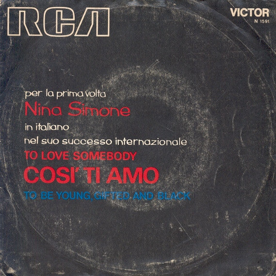 Nina Simone ~ To Love Somebody = Così Ti Amo / To Be Young, Gifted And Black (Vinyl) - Djungel & Jazz