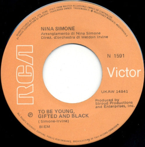 Nina Simone ~ To Love Somebody = Così Ti Amo / To Be Young, Gifted And Black (Vinyl) - Djungel & Jazz