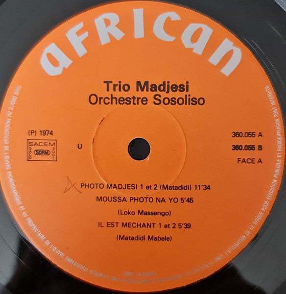 Trio Madjesi & Orchestre Sosoliso ~ Untitled (Vinyl) - Djungel & Jazz
