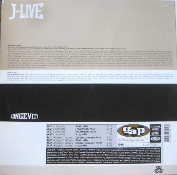 J-Live ~ Longevity (Vinyl) - Djungel & Jazz