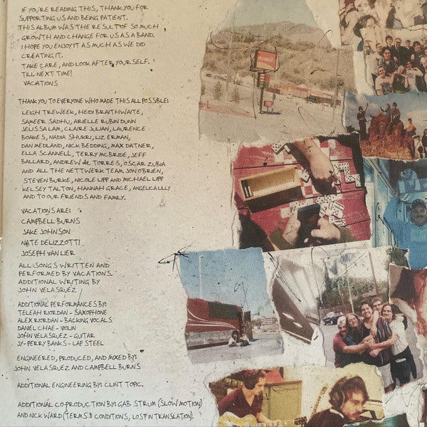 VACATIONS (4) : No Place Like Home (LP, Album, Gre)