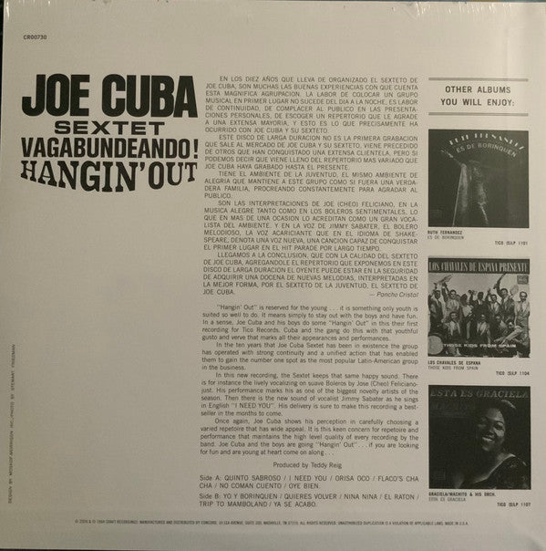 Joe Cuba Sextet : Vagabundeando! (Hangin' Out) (LP, RE)