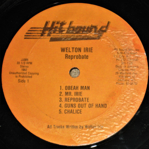 Welton Irie : Reprobate (LP)