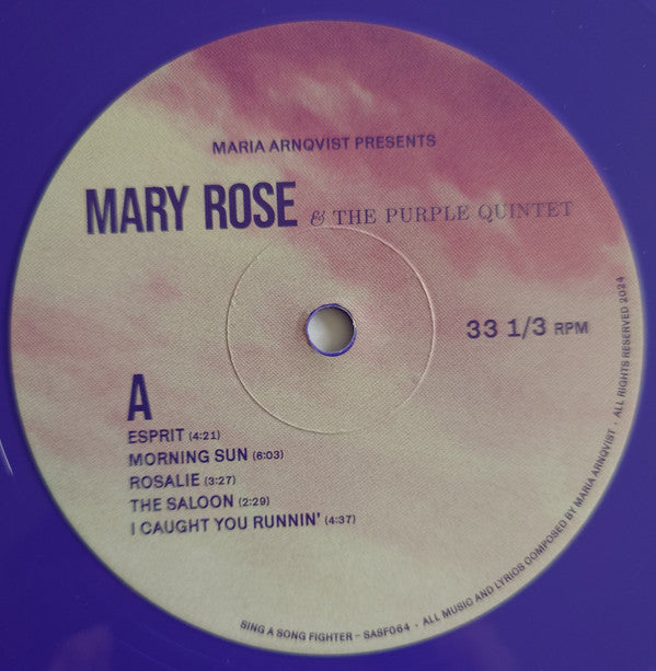 Maria Arnqvist Presents* : Mary Rose And The Purple Quintet (LP, Album, Ltd)
