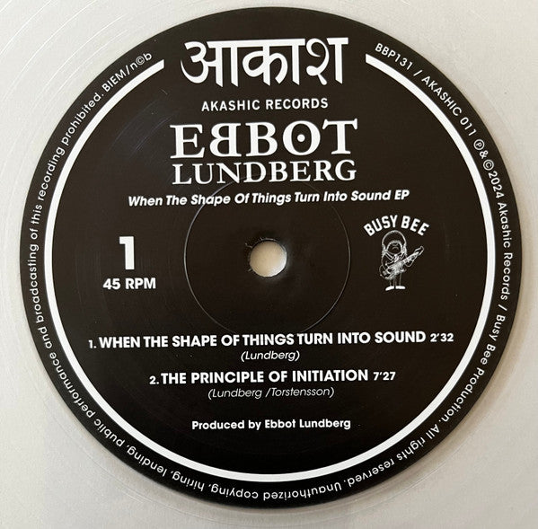 Ebbot Lundberg : When The Shape Of Things Turn Into Sound EP (12", EP, Ltd, Tra)