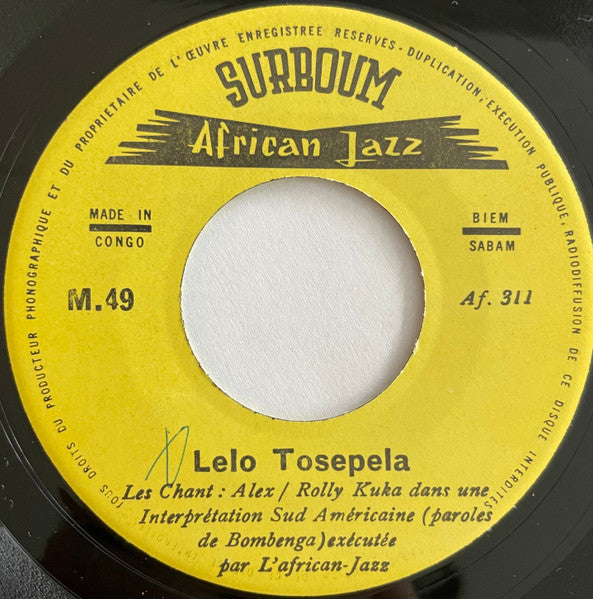 Grand Kalle And African Jazz ~ Julie Ya Ba Julie / Lelo Tosepela (Vinyl) - Djungel & Jazz