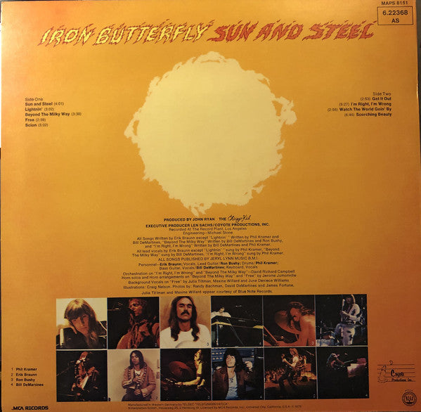 Iron Butterfly ~ Sun And Steel (Vinyl) - Djungel & Jazz