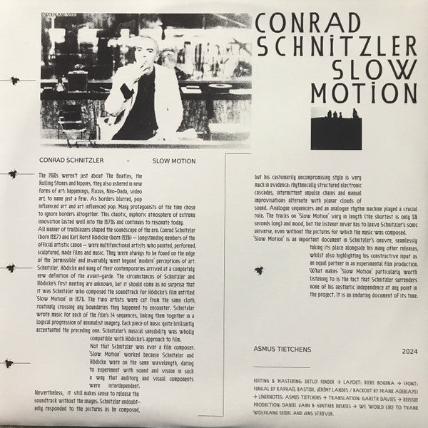 Conrad Schnitzler ~ Slow Motion (Vinyl) - Djungel & Jazz