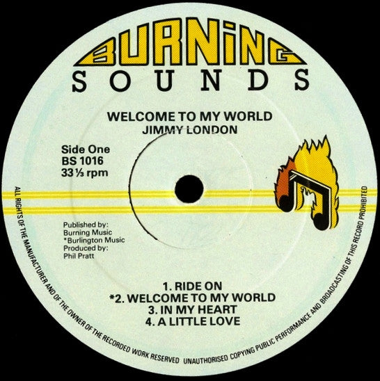 Jimmy London ~ Welcome To My World (Vinyl) - Djungel & Jazz