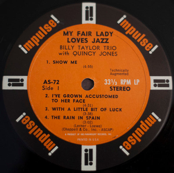 Billy Taylor Trio With Quincy Jones ~ My Fair Lady Loves Jazz (Vinyl) - Djungel & Jazz