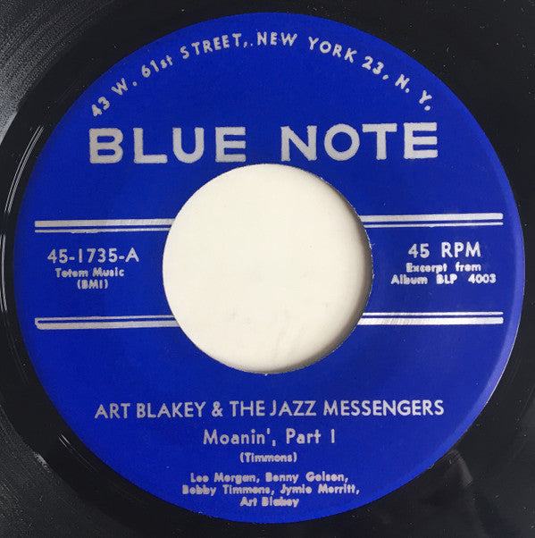 Art Blakey & The Jazz Messengers ~ Moanin' (Vinyl) - Djungel & Jazz