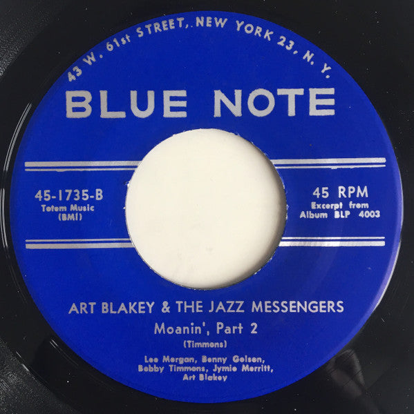 Art Blakey & The Jazz Messengers ~ Moanin' (Vinyl) - Djungel & Jazz