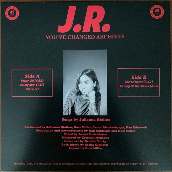 Julianna Riolino ~ J.R. (Vinyl) - Djungel & Jazz