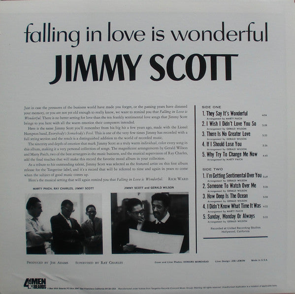 Jimmy Scott ~ Falling In Love Is Wonderful (Vinyl) - Djungel & Jazz
