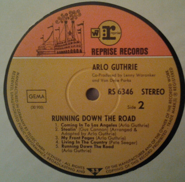 Arlo Guthrie ~ Running Down The Road (Vinyl) - Djungel & Jazz