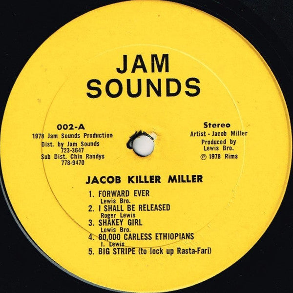 Jacob Miller : Jacob "Killer" Miller (LP, Album)