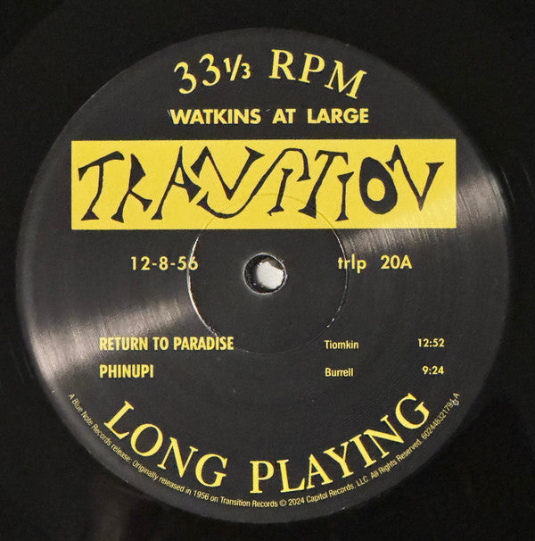 Doug Watkins : Watkins At Large (LP, Album, Mono, RE, RM, 180)
