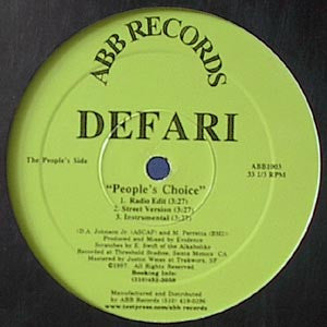 Defari ~ People's Choice (Vinyl) - Djungel & Jazz