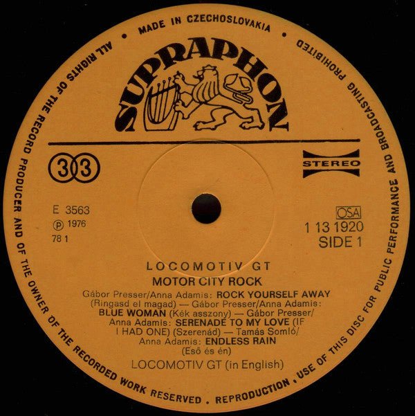 Locomotiv GT : Motor City Rock (LP, Album, RP)