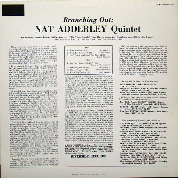 Nat Adderley ~ Branching Out (Vinyl) - Djungel & Jazz