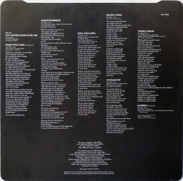 Tom Waits : Swordfishtrombones (LP, Album)