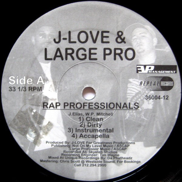 J-Love & Large Pro ~ Rap Professionals (Vinyl) - Djungel & Jazz