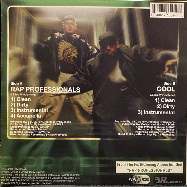 J-Love & Large Pro ~ Rap Professionals (Vinyl) - Djungel & Jazz