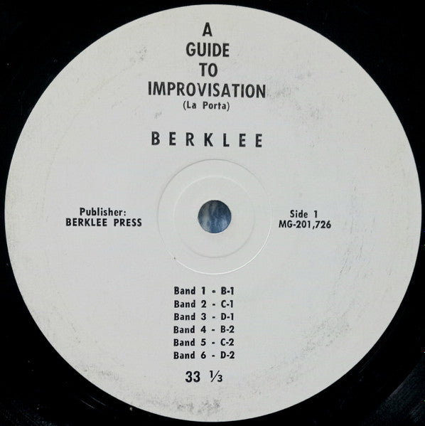 John Laporta ~ A Guide To Improvisation (Vinyl) - Djungel & Jazz