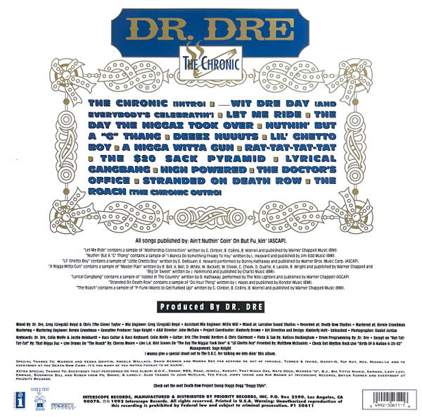 Dr. Dre ~ The Chronic (Vinyl) - Djungel & Jazz