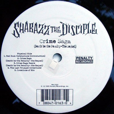 Shabazz The Disciple ~ Crime Saga (Death Be The Penalty - The Sequel) (Vinyl) - Djungel & Jazz